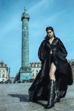 Load image into Gallery viewer, Andromeda black long coat