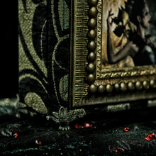 Load image into Gallery viewer, Black and gold brocade Kaos hand bag