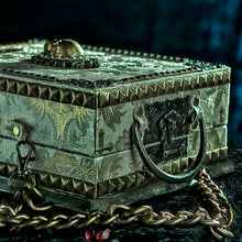 Load image into Gallery viewer, Beige and gold brocade Athena hand bag