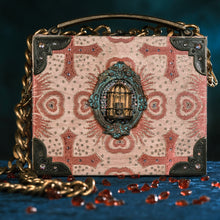 Load image into Gallery viewer, Pink brocade handbag