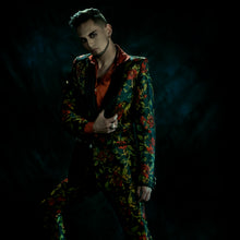 Load image into Gallery viewer, Flowers and leaves tailored brocade jacket