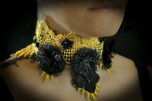 Load image into Gallery viewer, Gold and black gothic choker